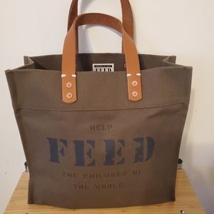 Feed Project market tote. Canvas. EUC